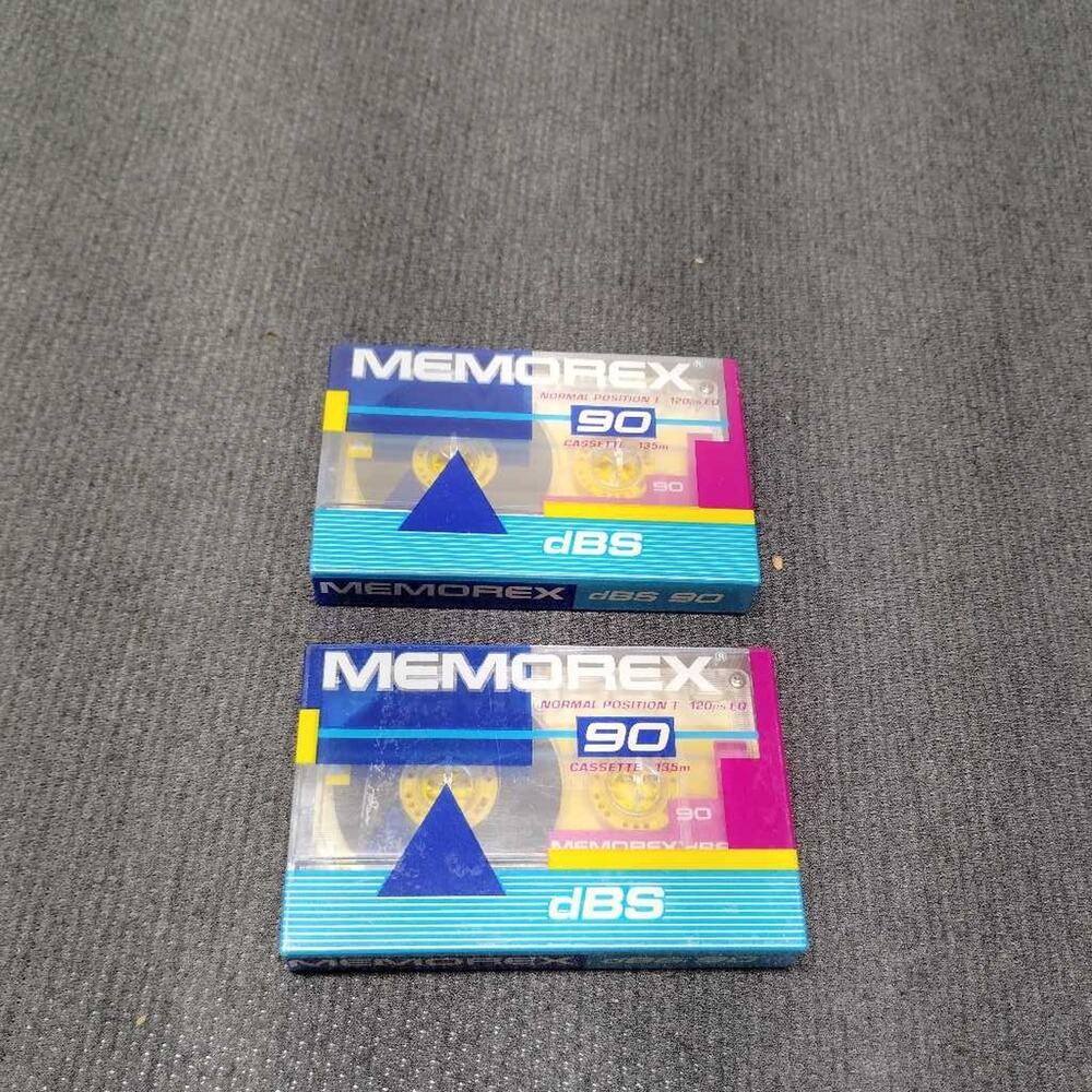 Memorex dBS 90 Blank Audio Cassette Tapes Lot of 2 Normal Bias Type I Sealed New